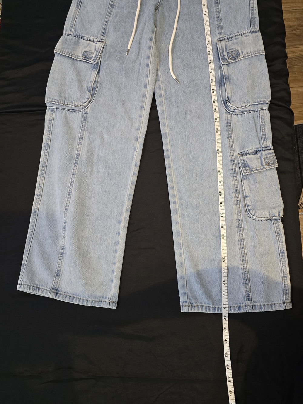 Forever 21 Light Blue Straight Cargo Jeans for Woman